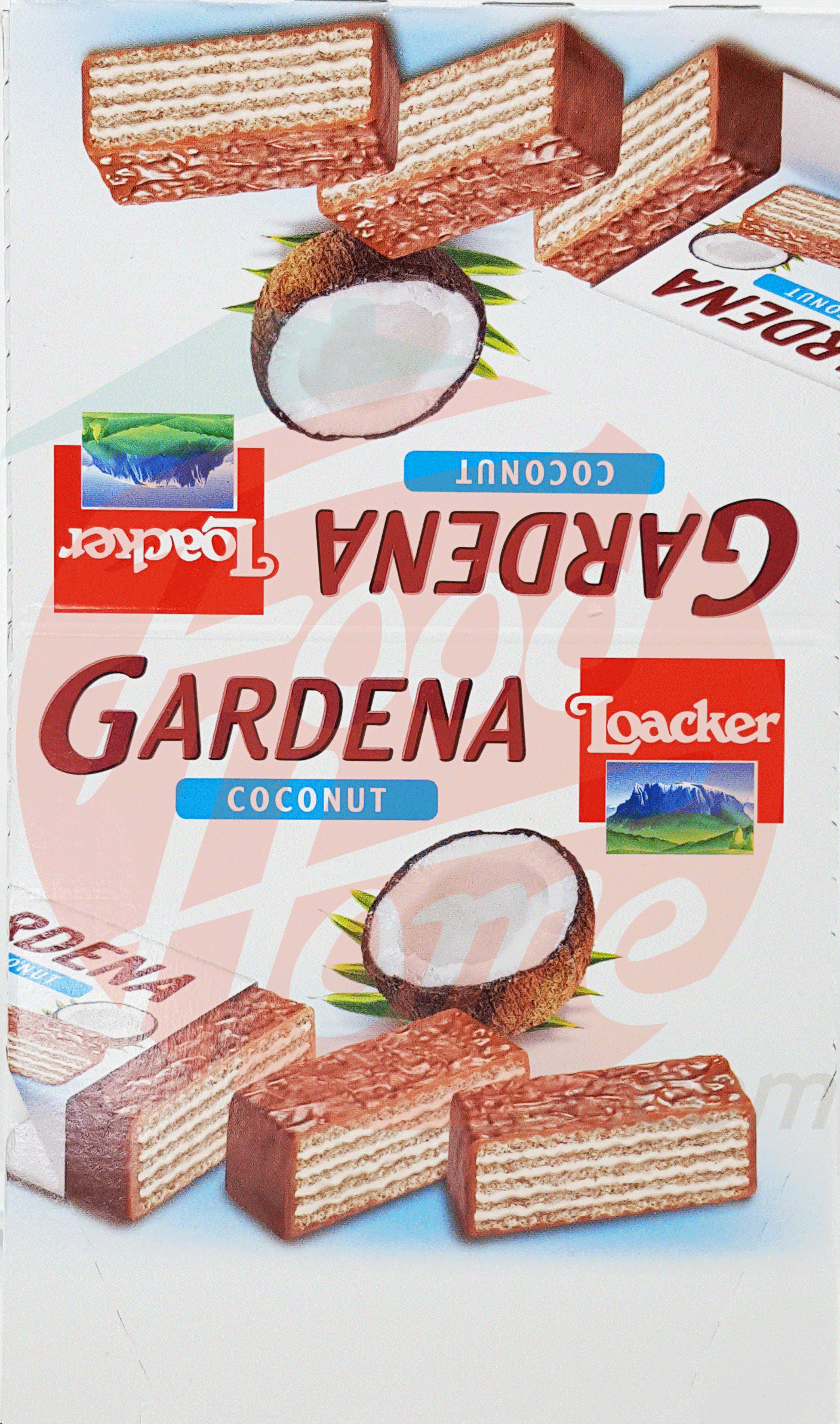 Loacker Gardena milk chocolate coated wafers with coconut cream filling, 38-gram bars Full-Size Picture